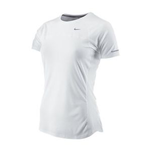 Nike White Short Sleeve Miler Running Training Tee XS